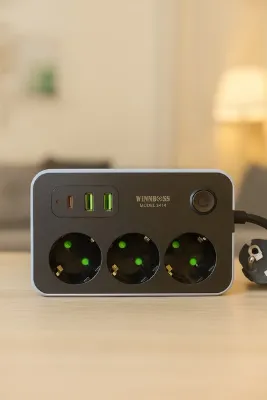 WINNBOSS 3 TYPE-C + USB Termal Akım Korumalı Uzatma Kablosu – Model 3414
