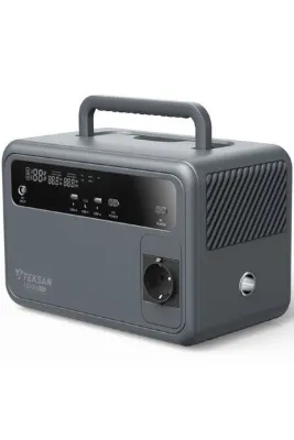TEKSAN Go On 600w Taşınabilir Güç Istasyonu, Güç Kaynağı, Güneş Paneli Ile Şarj Desteği, Hafif, Lifepo4