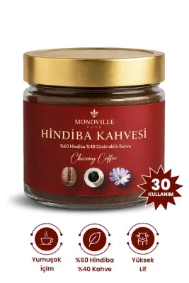 Monoville Hindiba Kahvesi 75 gr %60 Hindiba %40 Kahve Cam Kavanoz ( Chicory Coffee )