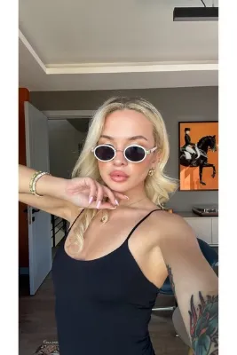 Angel Eyes Siyah Camlı Beyaz-gold Çerçeveli Unisex Güneş Gözlüğü Ae9065c7