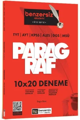 TYT AYT KPSS ALES DGS MSÜ Kral Serisi Benzersiz Paragraf 10x20 Deneme