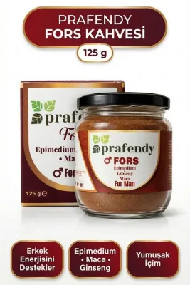 prafendy FORS | Epimedium | Gingseng | Gün Boyu Enerji | Erkeklere Özel Bitkisel Kahvesi | 125g