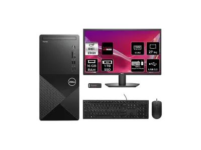 DELL Vostro 3030MT RX550 4GB 27" N6004VDT3030MTP962 PER4 Bellek Intel Core i5-12400 16 GB RAM 1 TB SSD FreeDOS Masaüstü Bilgisayar
