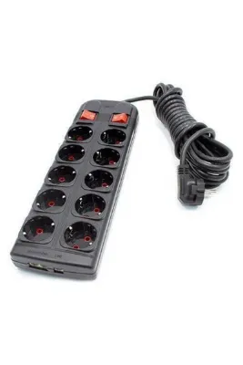 Sistem 2000 Uzatma Kablosu 10lu Grup Priz 5+5 Birbirinden Bağımsız 5 Metre Kablolu Anahtarlı Adsl