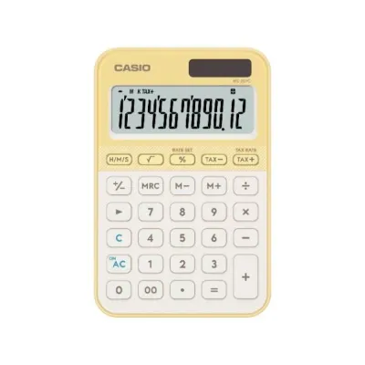 Casio MS-20YC-LY-W-DP Hesap Makinesi Sarı - Beyaz