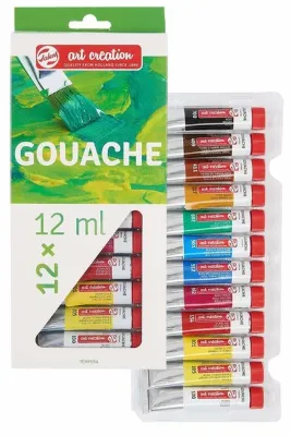 Artlantis Talens 12 Renk Guaj Boya 1 Paket Art Creation Gouache Colour 12x12ml Guaj Boya Seti Canlı Renkler Tu