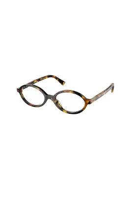 Miu Miu 04ZS VAU08N 50 Kadın Oval Kırçıllı Kahverengi Kemik Güneş Gözlüğü