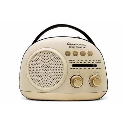 Crown Well CW029-G Retro Radyo Beyaz
