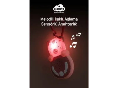 CLOUD B Ağlama Sensörlü Taşınabilir Kedi Uyku Arkadaşı 13x8.6x4 cm