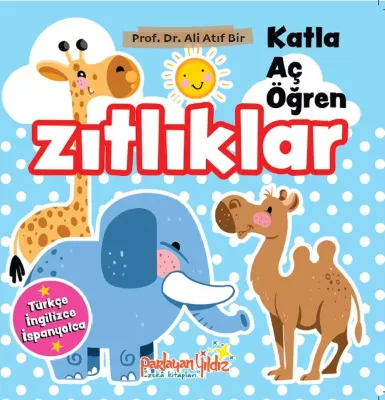Katla - Aç - Öğren Zıtlıklar - Her Sayfada Katlanabilir Özel Sayfalar - Türkçe - İngilizce - İspanyolca ilk adım
