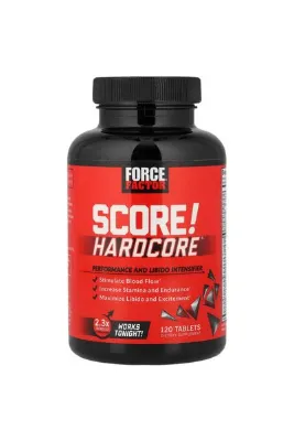 force factor Score! Nitric Oxide Booster for Men with L-Citrulline, Horny Goat Weed, Black Maca & Longjack Tongkat Ali 120 Tablets