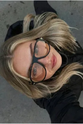 REN EYEWEAR Sepia Air Unisex Siyah Çerçeve Nude camlı Pilot Güneş Gözlüğü | UV400 Koruma