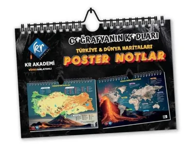Coğrafyanın Kodları Türkiye ve Dünya Duvar Haritaları Poster Notlar