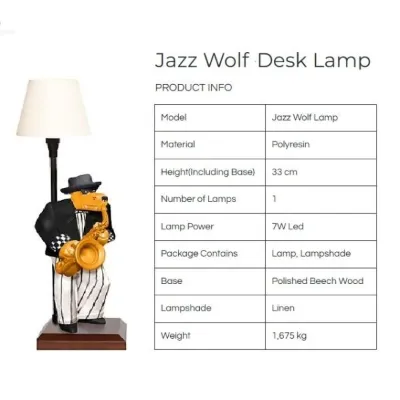 Wolf Jazz Masa Lambası