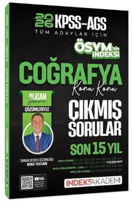 2026 KPSS MEB - AGS Coğrafya ÖSYM nin İndeksi Çıkmış Sorular Son 15 Yıl Konu Konu Çözümlü