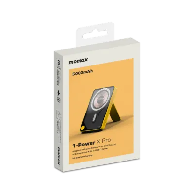 Momax XPro MagSafe Stand Powerbank 5000mAh - Sarı