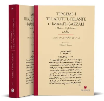 Terceme-i Tehafütü'l-Felasife Li İmami'l-Gazzali Seti - 2 Kitap Takım