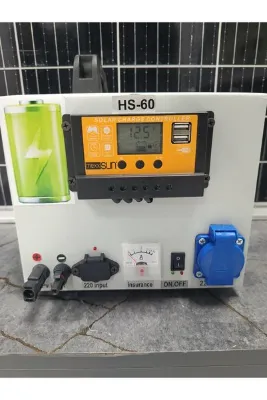 Taşınabilir Güç Istasyonu 600 W 220v çıkışlı ve 110W Panel hediye