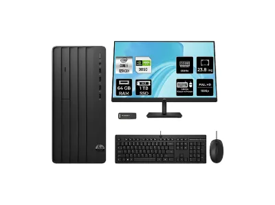 HP Pro Tower 290 G9 RTX3050 6GB 23.8" B70VDATPN698 PER4 Bellek Intel Core i5-12500 64 GB RAM 1 TB SSD FreeDOS Masaüstü Bilgisayar