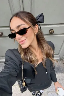 Eyesofia Laurent Slim Tasarım İnce Uv400 Unisex Leopar Güneş Gözlüğü