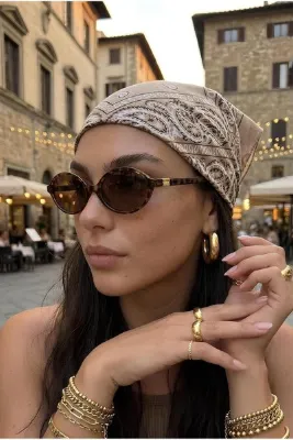 Eyesofia Oblamow Bat Unisex Leopar Çerçeveli Ultra Hafif Uv400 Filtreli Güneş Gözlüğü