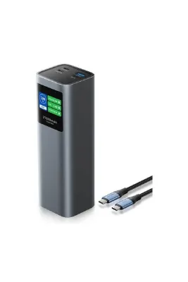 Vention Powerhive 140W 27000mAh Akıllı LED Ekranlı Hızlı Power Bank - MacBook Pro Air iPhone 17 16 15 Pro Max Uyumlu