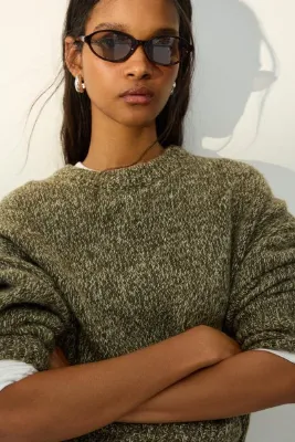 Bershka Oval kemik güneş gözlüğü