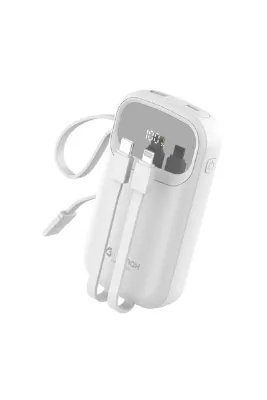 GENAX 45W PD Çıkışlı Powerbank – Ultra Hızlı Şarj, İkili Kablo (Lightning + Type-C), Şık Tasarım