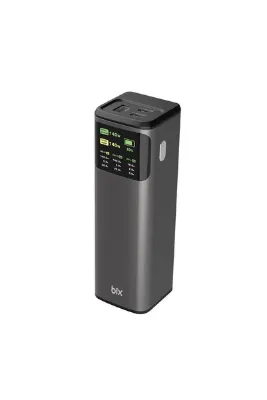 Bix PB200W 24000mAh Çift USB-C PD & USB-A Çıkışlı 200W PD 3.1 Hızlı Şarj Dijital Ekranlı Powerbank