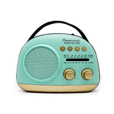 Crown Well CW029-B Retro Radyo Mavi