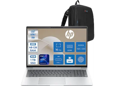 HP EliteBook 8 G1I Intel ARC 140T AD3T0ETF13 Intel Core Ultra 7 255H 48 GB RAM 1 TB SSD 16 inç FreeDOS Laptop+Çanta Siyah