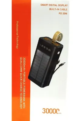 GM 30.000 mAh Powerbank Solar Güneş Enerjili Hızlı Şarj