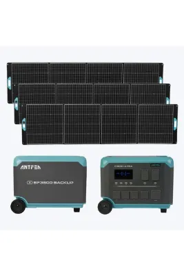 Antfea F3600 Ultra Taşınabilir Güç Kaynağı + BF3600 Backup Yedek Batarya + 3 adet 400W Taşınabilir G