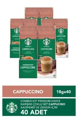 Starbucks Cappuccino Premium Kahve Karışımı 21,5 gr X 40 Adet