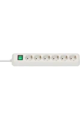 Brennenstuhl Eco-Line Serisi 6 Soketli Anahtarlı 3 Metre Kablolu Uzatma Priz Beyaz