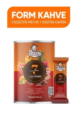 Patina Form Kahvesi 7 Egzotik Meyve ve Ekstra Kafeinli 30 Saşet