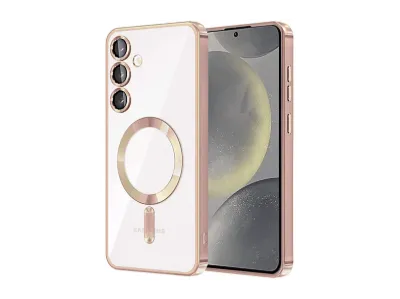 NEWFACE Samsung Galaxy A35 5G Uyumlu Kross Magneticsafe Kapak Telefon Kılıfı Pembe