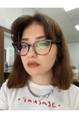 Vogue Vo5496-ı W65613 54ekt (SMALL BEDEN) Cat Eye Mavi Işık Korumalı Ekran Gözlüğü