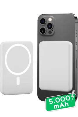 Devrik Teknoloji Magsafe Powerbank 5.000 mAh Powerbank Kablosuz Şarj Cihazı Iphone Uyumlu Wireless Şarj Mıknatıslı