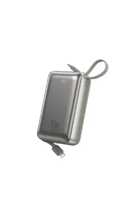 WIWU AS-182 Galaxy Pro Max Serisi Type-C Lightning Çıkışlı Powerbank PD 45W 20000mAh Gümüş