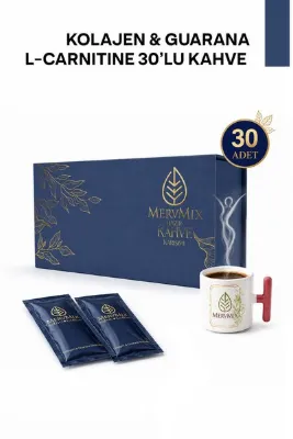 MervMix Kahve & Coffee - Diyet Form Kahve Kolajen & Guarana Ekstraktlı & L-Carnitine & Çinko İçerikli - Detox Etkili