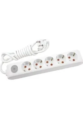 Viko Multi-let Anahtarlı 5 Li Kablolu Grup Priz 3 Metre Beyaz