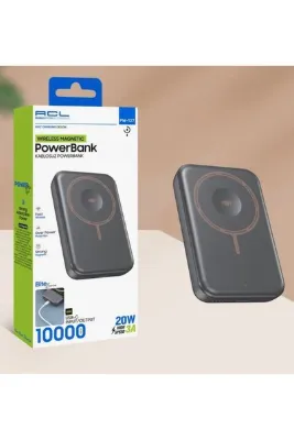 ACL PW-127 Kablosuz 20W 3A, Akıllı Saat Şarjı Destekli 10.000MAH Wireless Powerbank