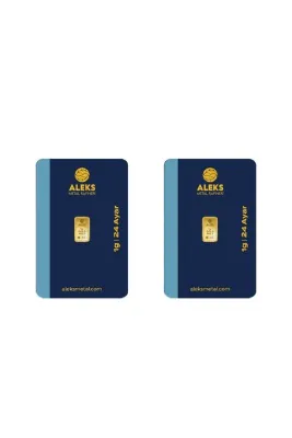 Aleks Metal Rafineri (AMR) AgaKulche 24 Ayar 2 Adet 1 Gram 995 AMR Külçe Altın