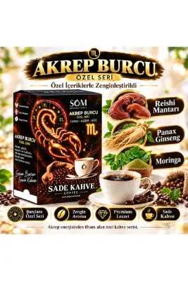 som Akrep Burcu Kahvesi Özel Seri Sade Kahve 30 Saşe 90 g