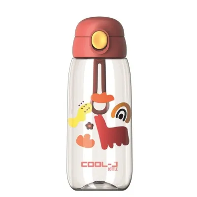 Gıpta K7550 Cool-J Medium Tritan 600 Ml Kilitli Pipetli Matara - Kırmızı