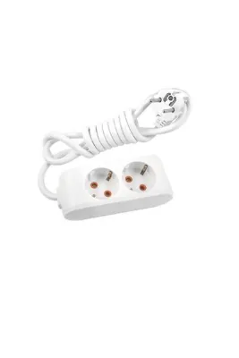 VİKO Multi-led 2'li Priz Topraklı Kablolu Çocuk Korumalı Grup Priz 2 Metre