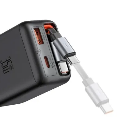Mcdodo CH-1280 FreeGo Series 35W Dahili Geri Sarılabilir Typ-C Kablolu GaN Şarj Cihazı