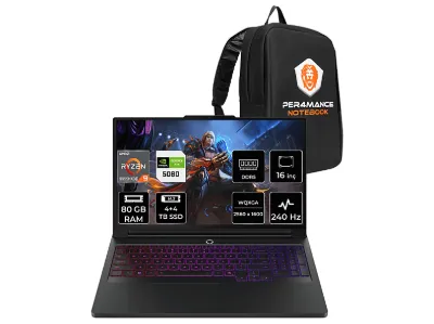 LENOVO Legion Pro 7 RTX 5080 16 GB QHD+ 240 Hz 83RU0031TRP348 PER4 Gaming AMD Ryzen 9 9955HX3D 80 GB RAM 4 TB SSD 16 inç FreeDOS Laptop+Çanta Siyah