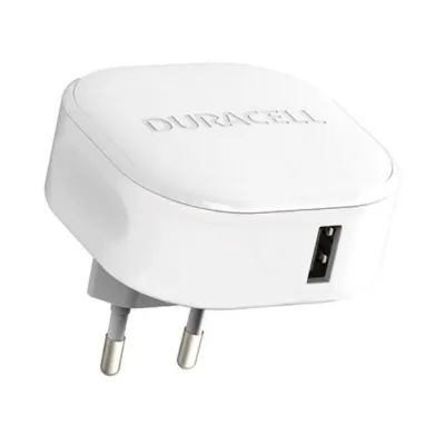 Duracell 12W USB-A Beyaz Seyahat Şarj Adaptörü